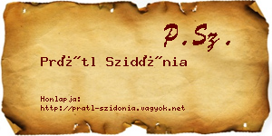 Prátl Szidónia névjegykártya